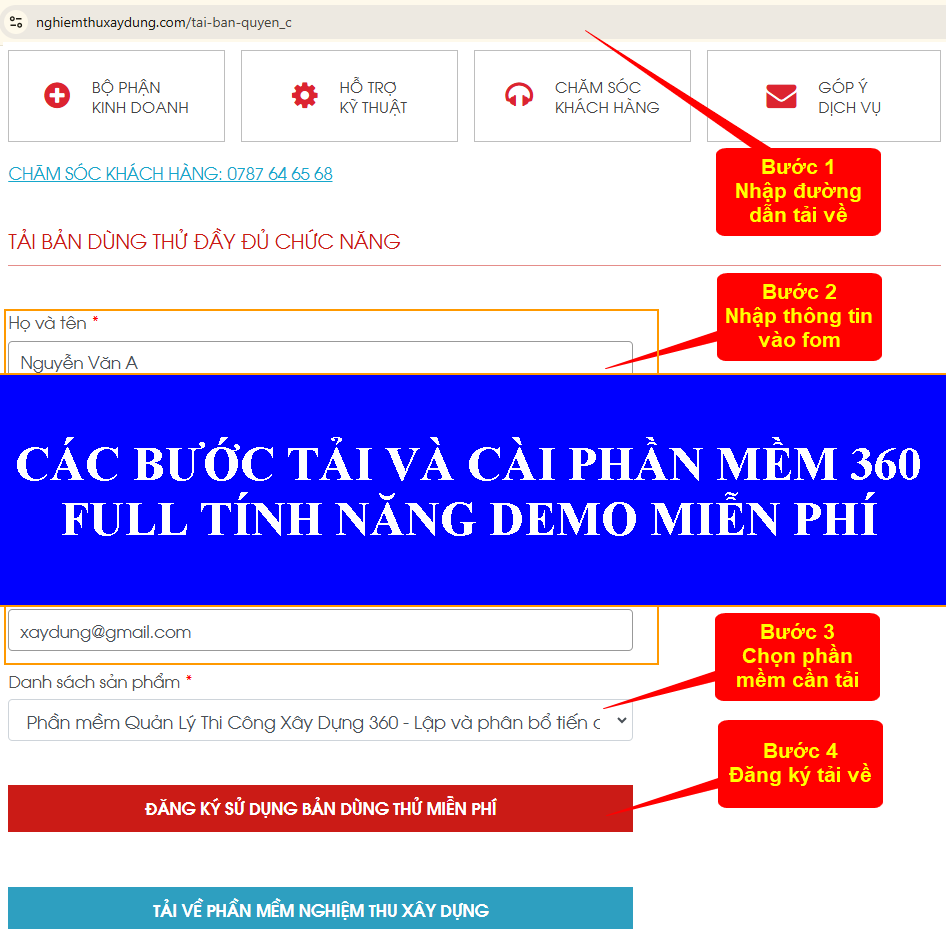HƯỚNG DẪN CÀI ĐẶT VÀ ĐĂNG KÝ TÀI KHOẢN FULL MIỄN PHÍ PHẦN MỀM QUẢN LÝ THI CÔNG 360 (Dùng thử demo)